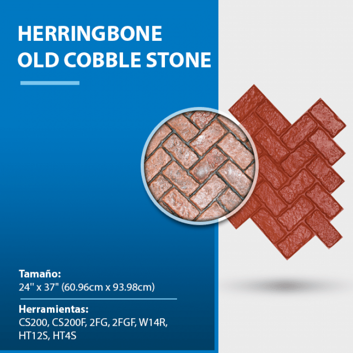 MOLDE HERRINGBONE OLD COBBLE STONE