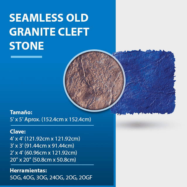 MOLDE SEAMLESS OLD GRANITE CLEFT STONE